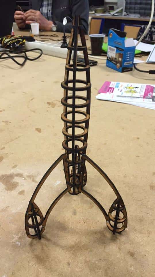 blog_fablab_fusee Rocket printed in 3D at Fablab Kelle Fabrik