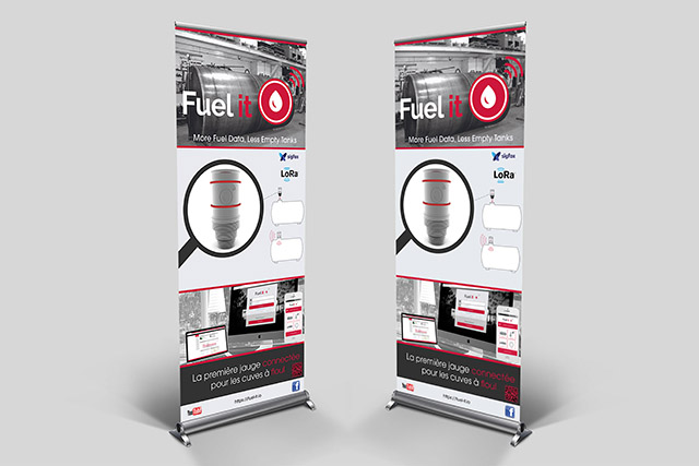 Kakemono Fuel it, intégration 3D