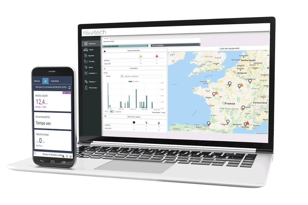 jauge connectée sonde eaux pluviales Jauge connectée fuel it et oléo100 - partenariat