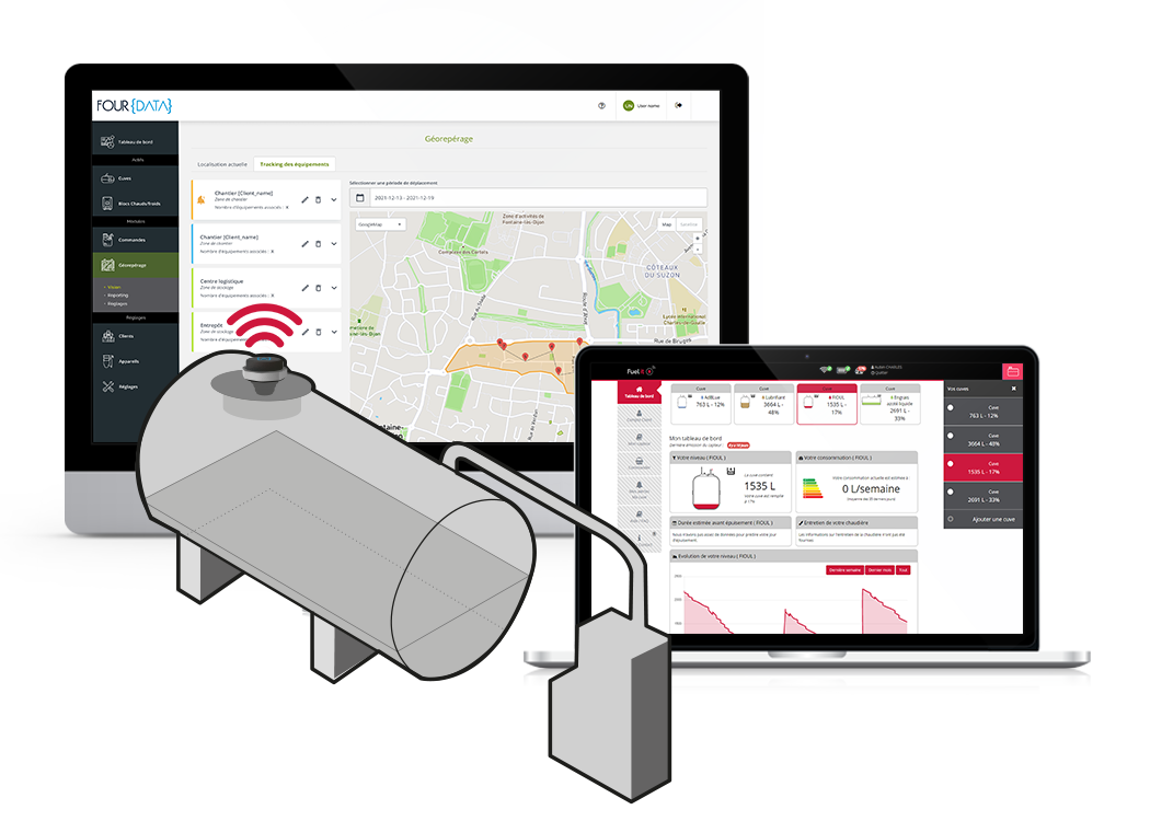 gauge-orbis-installed-on-tank-a-mit-fuel-it-lösung-rent-professional-space-vision-level-cuve and-geolocation-for-the-location-material